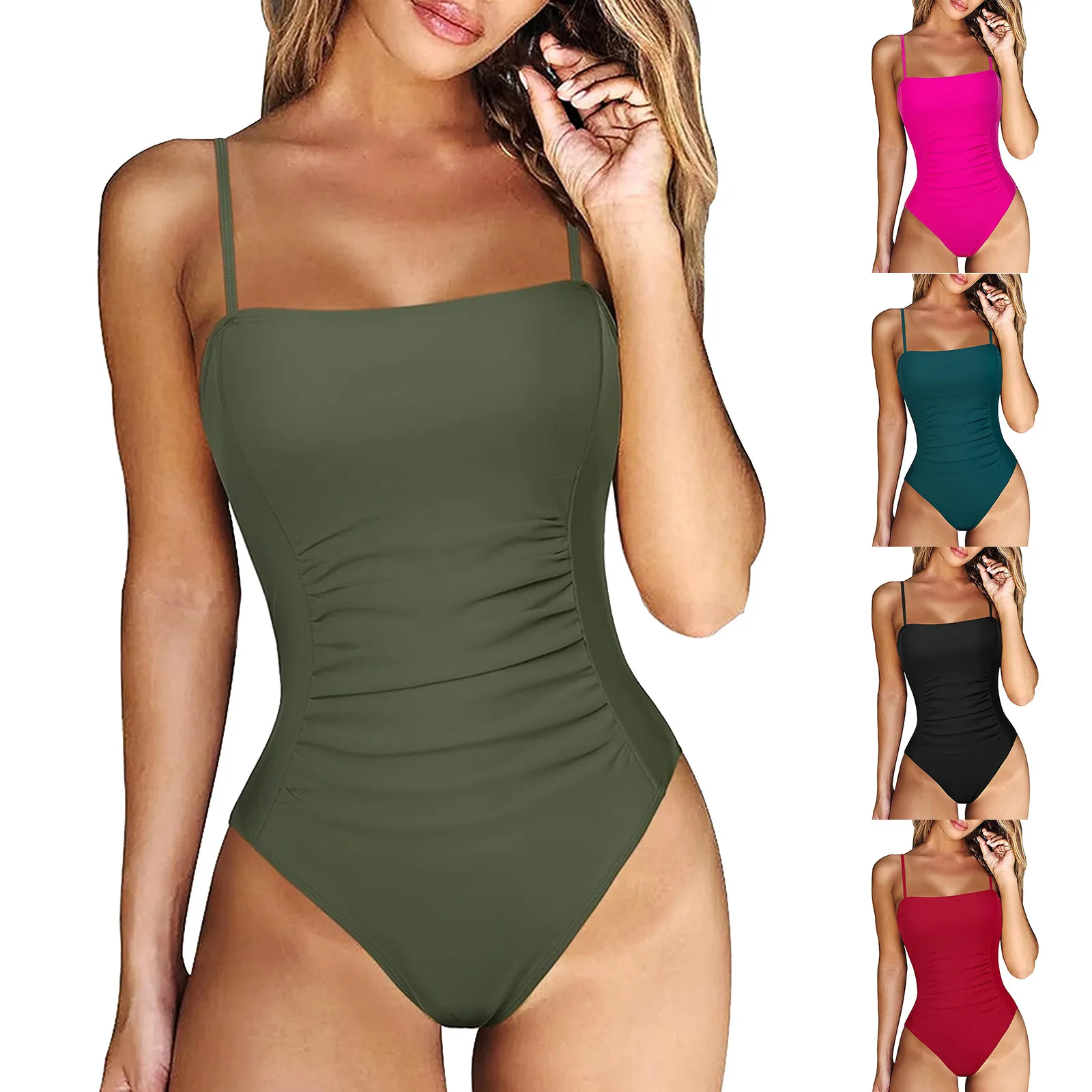 Women'S One-Piece Sexy Bikini Fashion With Bra Pads No Steel Support Swimming Costume Biquinis Feminino Ba&ntilde;Adores Mujer