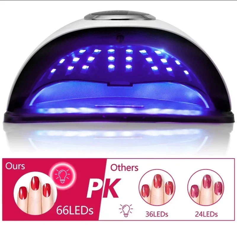 66LEDs Nail Dryer UV LED Nail Lamp For Curing All Gel Nail Polish With Motion Sensing Professional Manicure Salon Tool Equipment 4