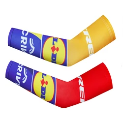 Unisex Quick Dry Cycling Arm Warmers - Outdoor Sports Sleeves - L (Orange)