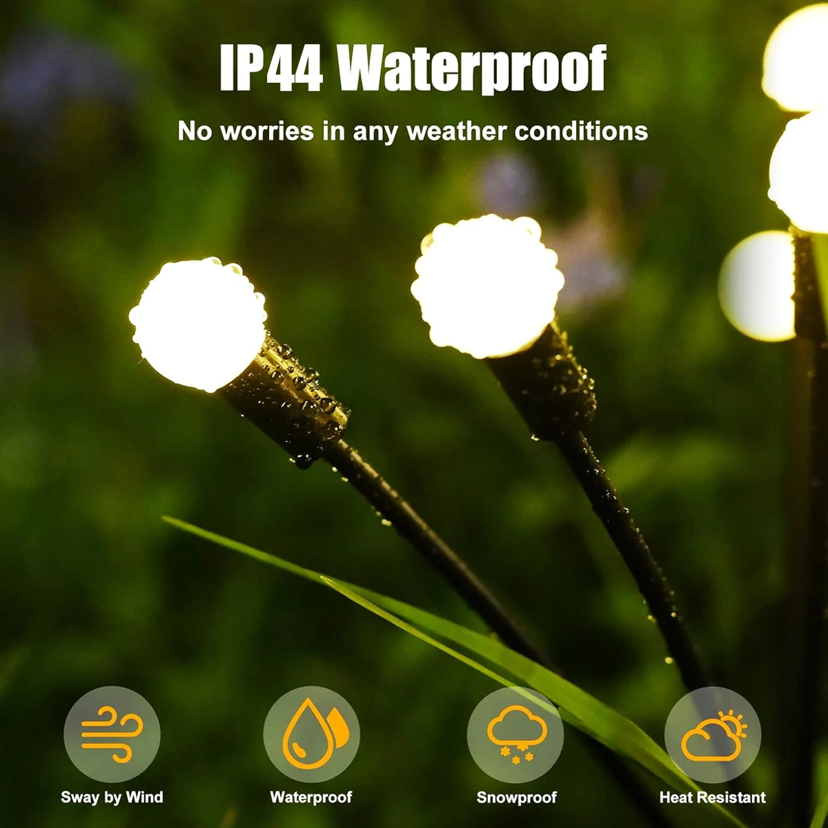 LED Solar Powered Firefly Lights Outdoor Waterproof Garden Lights for Outside Yard Backyard Patio Pathway Christmas Decor Light 2