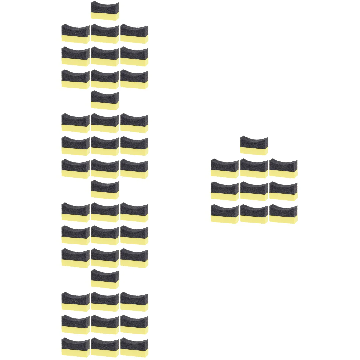 

50 Pcs Scrubber Car Wash Sponge Quick Dry Towels Fast Drying Kitchen Composite PE Auto Wax Applicator