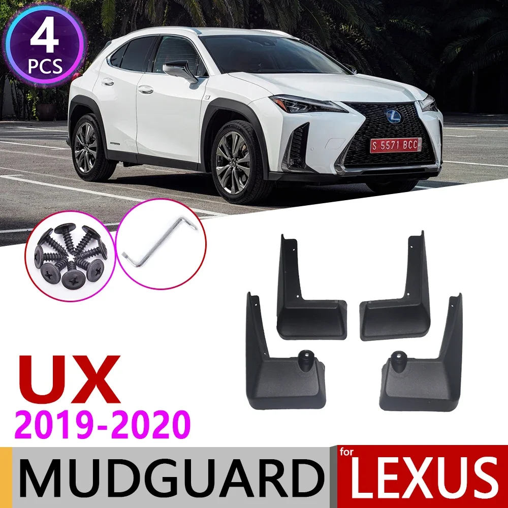 

4 PCS Front Rear Car Mudflap for Lexus UX UX200 UX250H 2019~2020 ZA10 Fender Mud Guard Flap Splash Flaps Mudguards Accessories