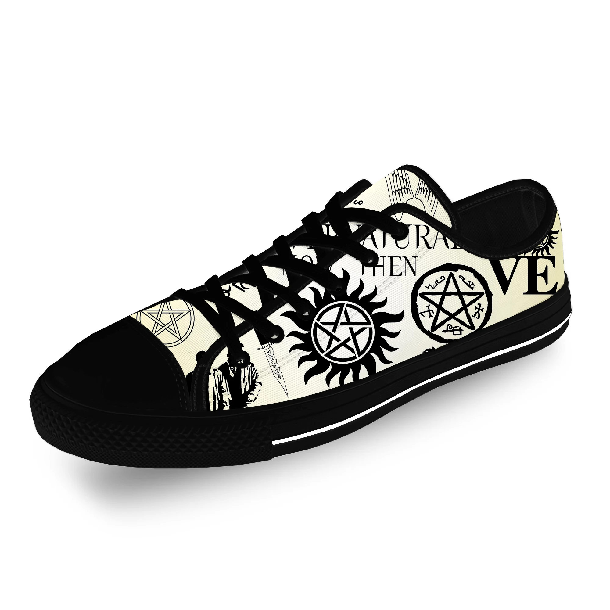 

Supernatural Winchester Bros Casual Cloth Fashion 3D Print Low Top Canvas Shoes Men Women Lightweight Breathable Sneakers