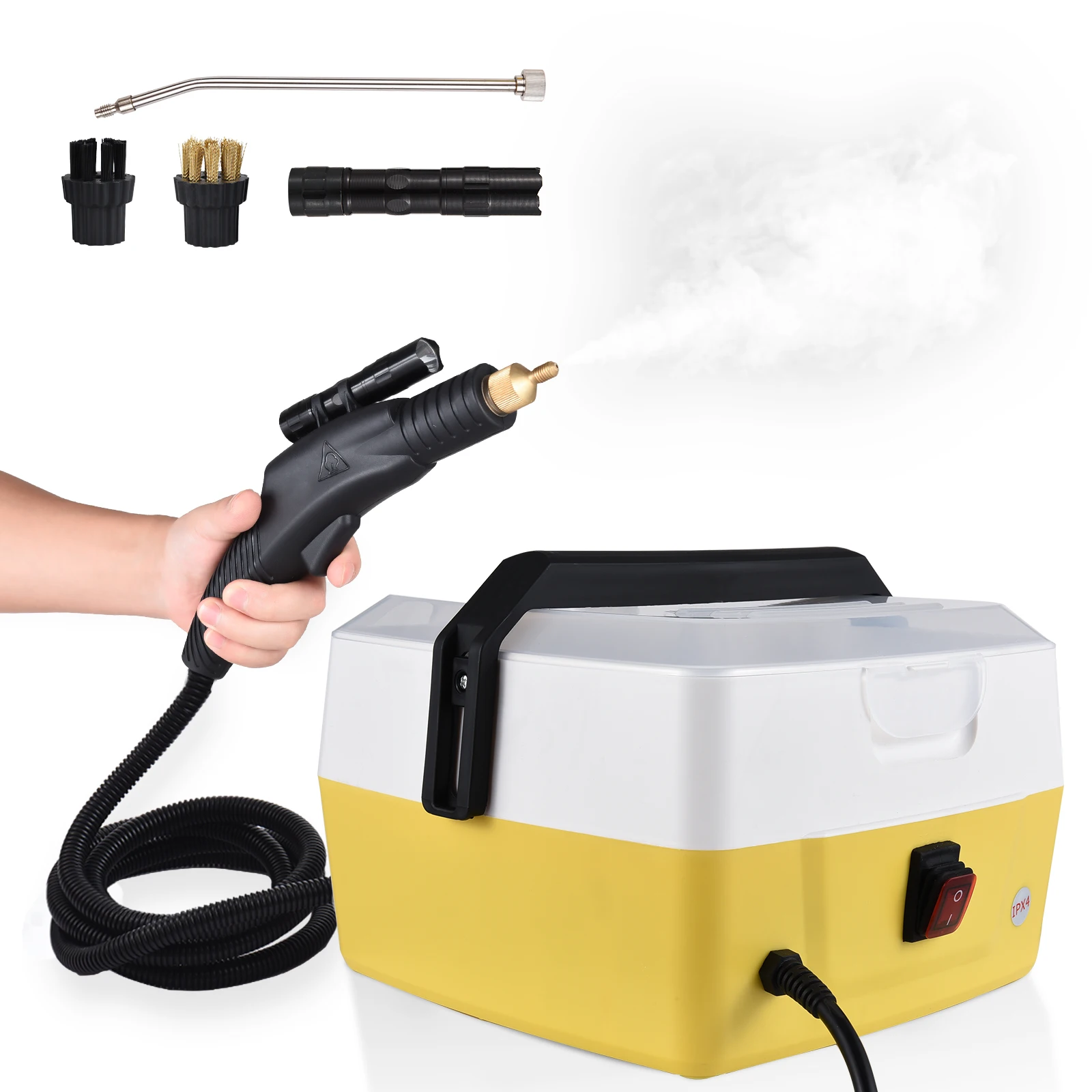 

1800W Handheld Steam Cleaner for Home 4L 5 Bar Cleaning Machine High Pressure Steamer with Voice Prompt Air Conditioner Washer