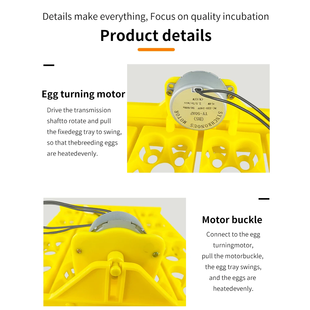 16/24 Eggs Incubator Automatic Egg Flipping Poultry Incubation Equipment