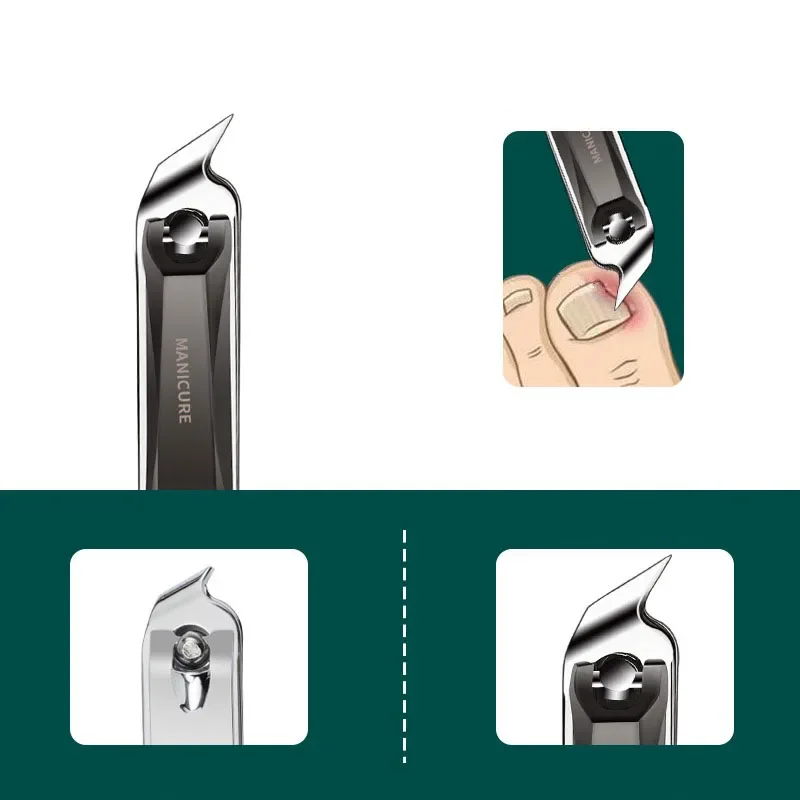 Large diagonal design nail clippers Nail clippers Single home high-end sharp nail groove nail clippers dead skin pedicure tool 2