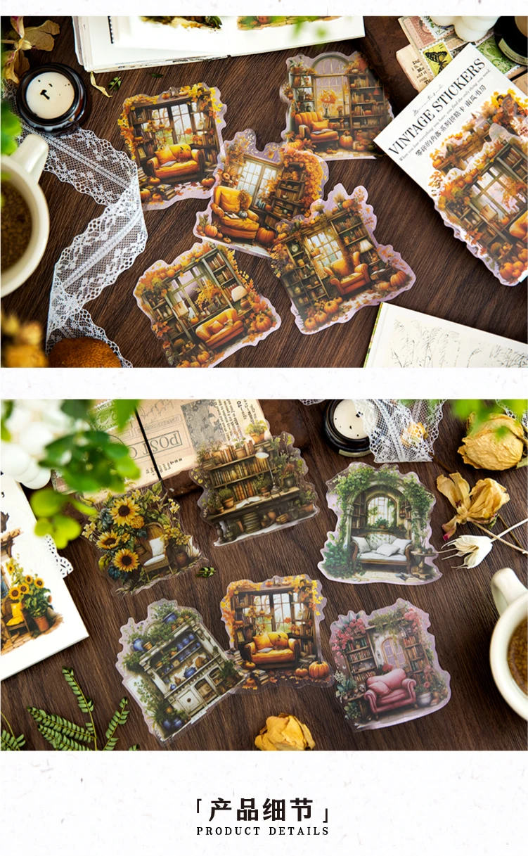 Yoofun 10 teile/los Kreative Vintage Home Ecke Collage Karte für Journal Scrapbooking Planer Karte Dekoration Karten – Detail 3