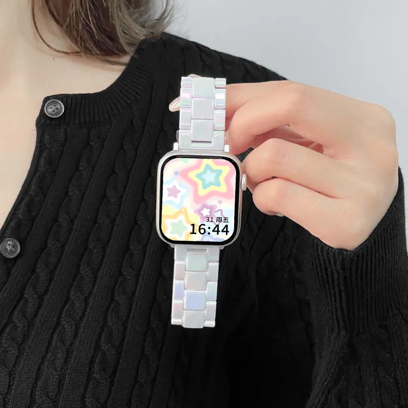 Colorful Transparent Watch Strap - Vibrant Bracelet Accessory