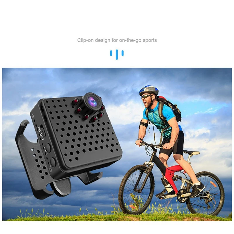 울트라 HD 1080P 카메라, 야외 스포츠 항공 사진 백 클립 카메라, 보안 모니터링, 무선 2.4Ghz 와이파이 카메라, 내구성