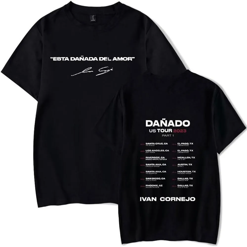 

Ivan Cornejo Danado Tour Merch T-Shirt Unisex Short Sleeved T Shirt Casual Tee