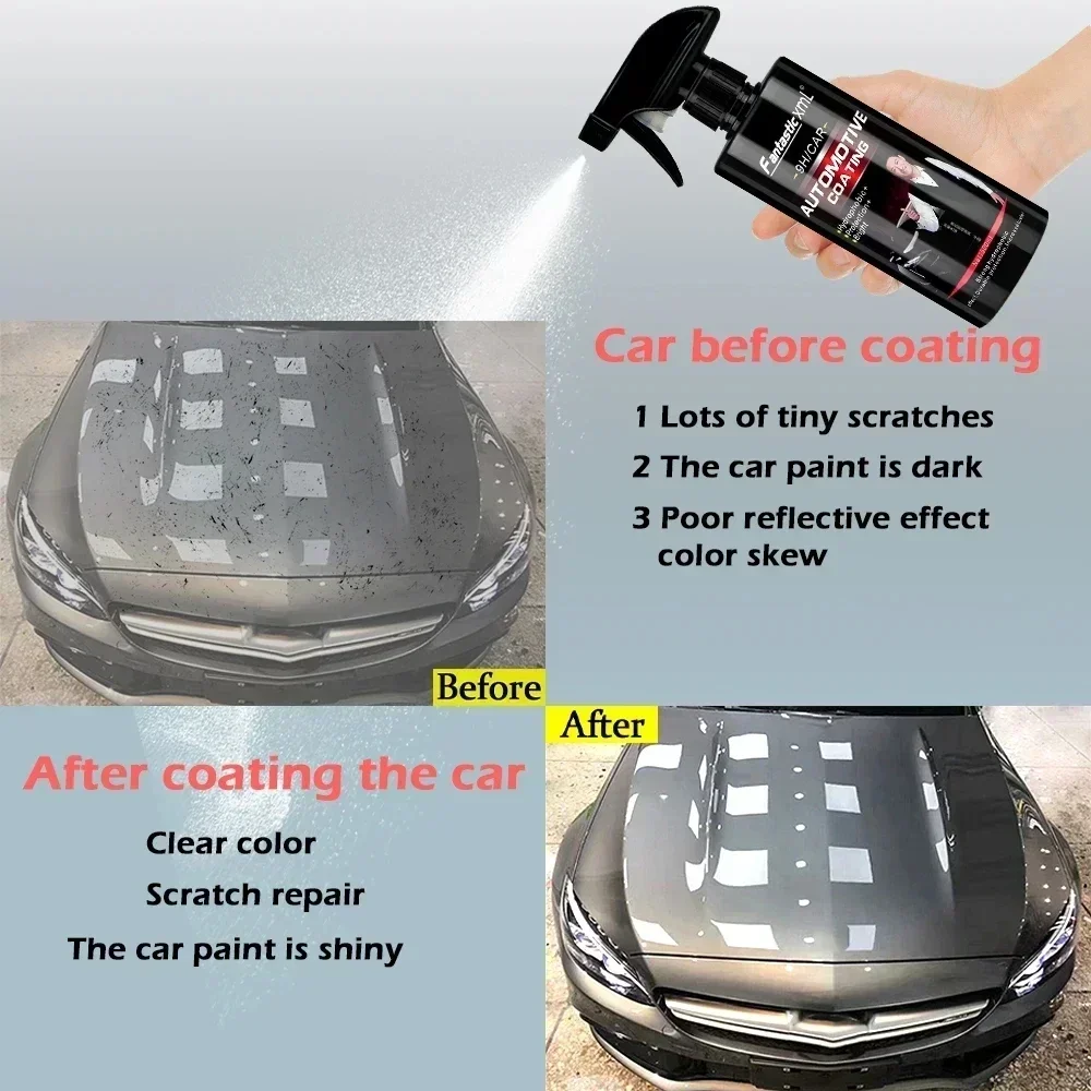 Car 500ML 9H Hardness Car Detailing Ceramic Coating Products Ceramic Coating Nano Glass Plated Crystal Polish