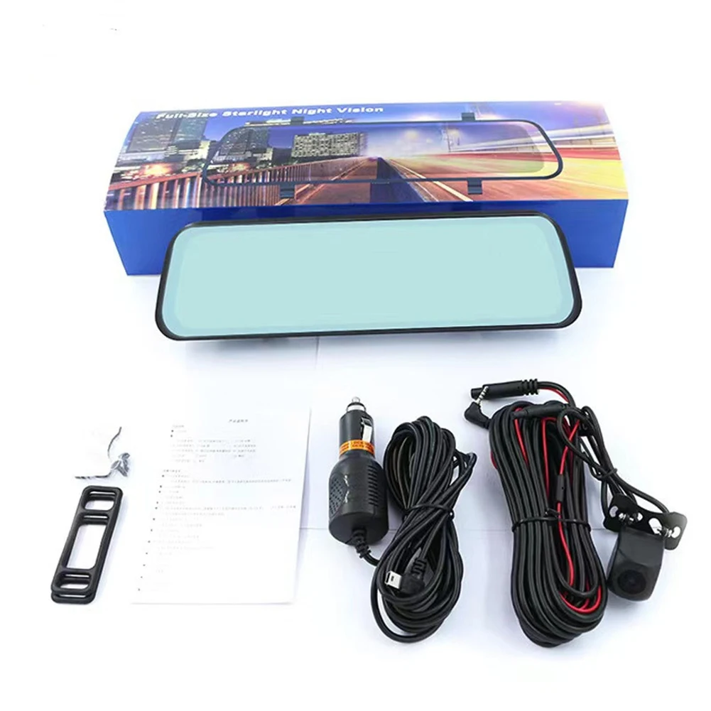 

1x 10-Inch 1080P Rearview Mirror Car DVR Dual Dash Cam Camera Front Rear HD Video Recorder New Streaming Media Dashcam HUD