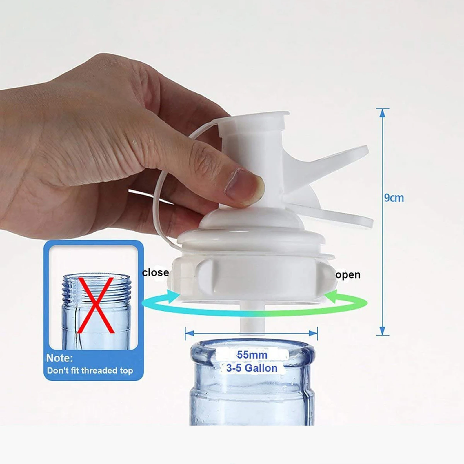 Water Dispenser Water Faucet Beverage Dispenser Reusable Plastic Spigot Faucet Water Dispenser Spout Bottle Cap For Office School Use