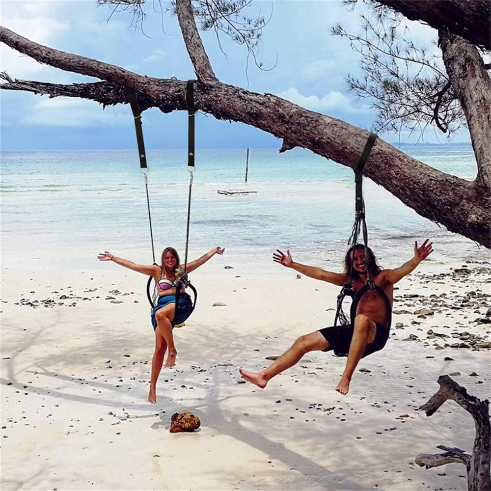 Outdoor swing hammock strapping spot wholesale encrypted polyester hammock strapping swing rope 1.5M 2M 3M set 4