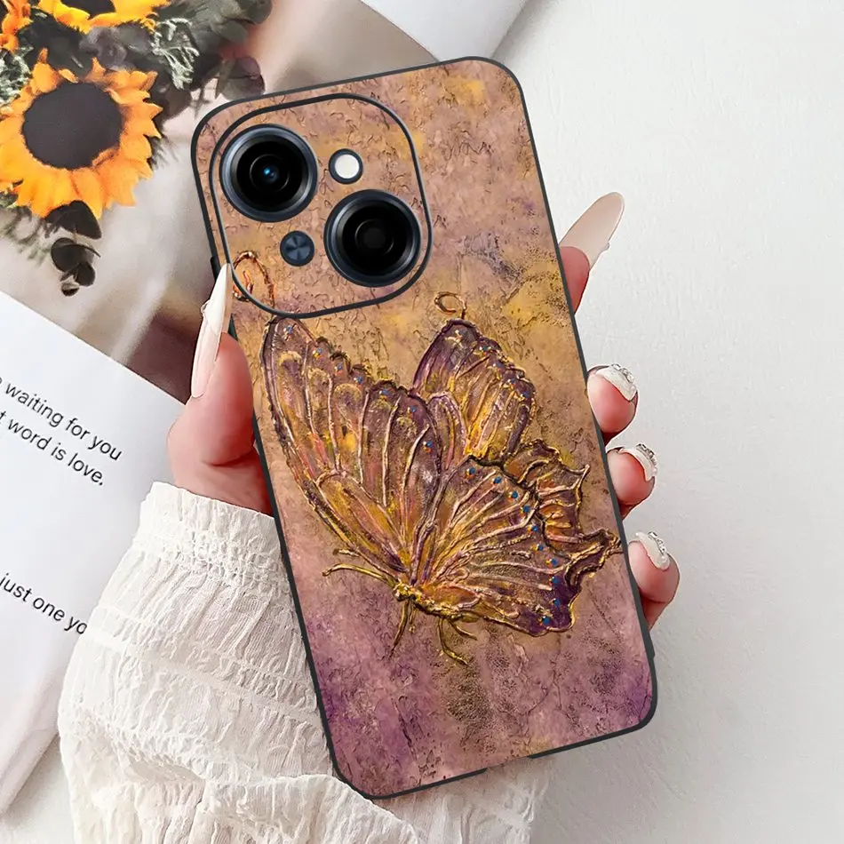 Fashion Cool Pattern Black Silicone Soft Phone Case
