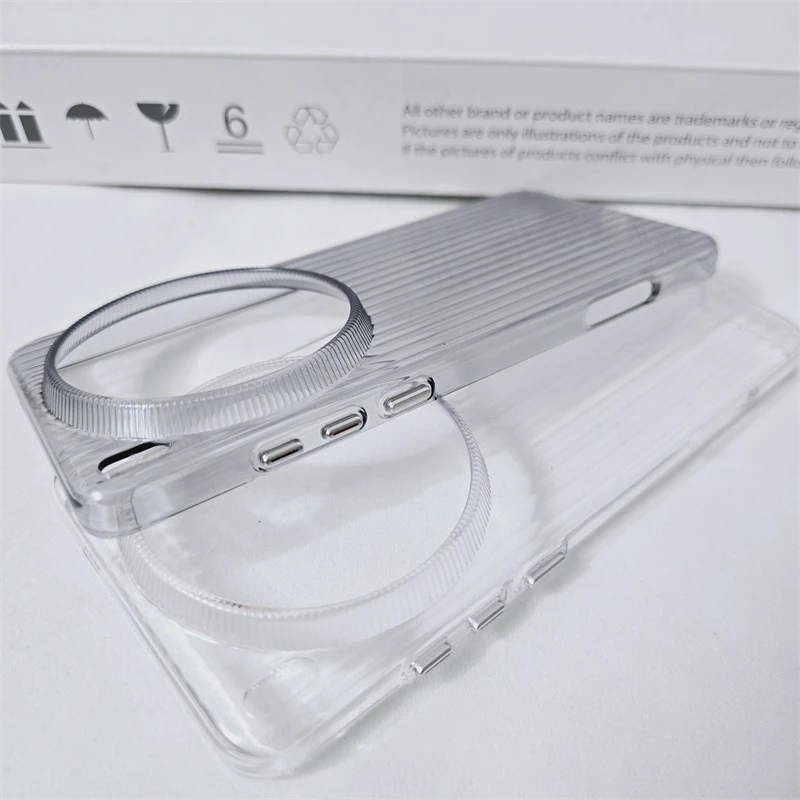 Luxury High Transparent Corrugated Skin-Friendly PC Phone Case Cover