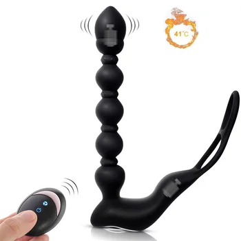 Wireless Male Prostate Massage Vibrator Anal Pug Silicone Anus Beads Masturbation Sex Toy For Men Adult Products 10 Modes 2