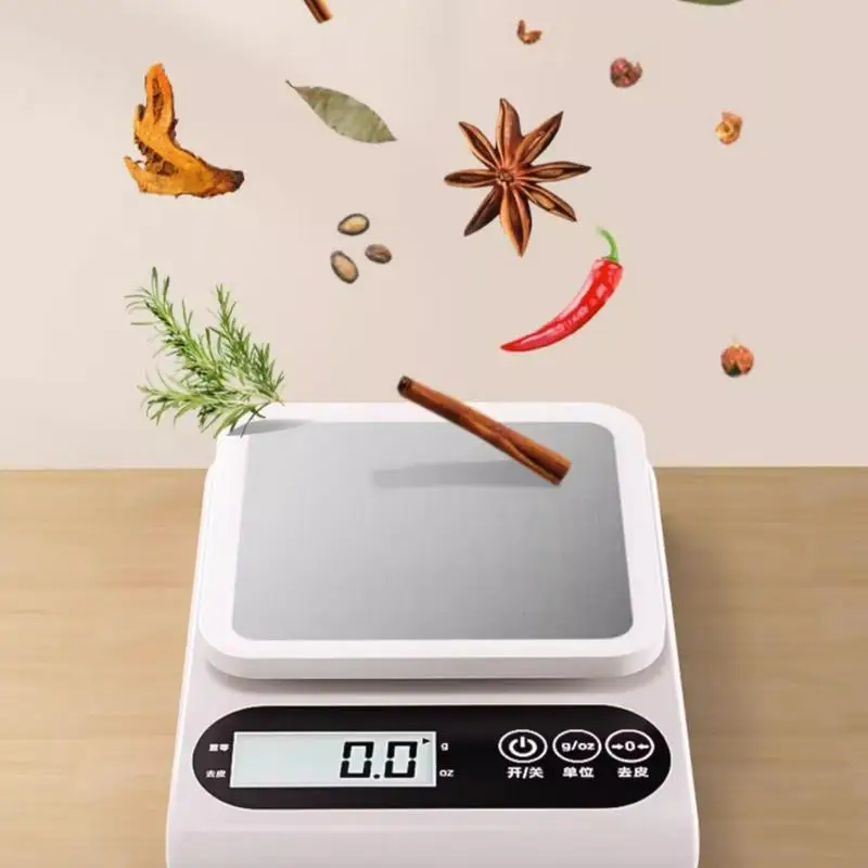 디지털 체중계 스테인리스 스틸 주방 식품 체중계 충전식 커피 체중계, 용기 기능, 정밀 눈금 LCD, 1g