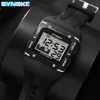 SYNOKE Digital Watch Men Sports Electronic Watch Waterproof Night Glow Large Screen Square Student Watch Outdoor Running Camping 3