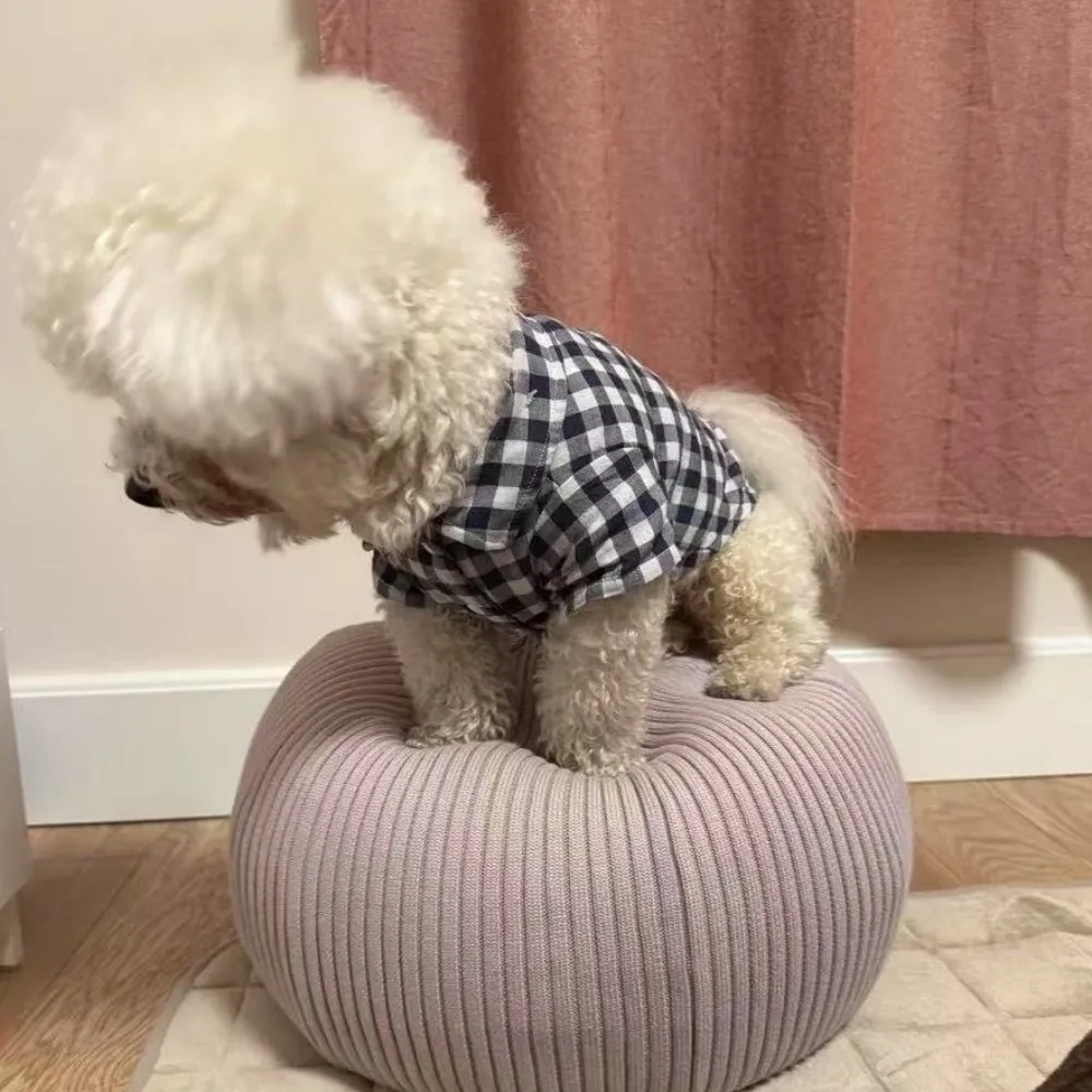 Pet Decoration Comfortable Ins Plaid Shirts Pet Clothing Elegant Cute Dogs Pajamas Fashion Costume Cat Dog Clothes Pet Parties