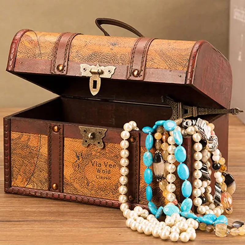 Storage Case Decorative Wooden Treasure Chest Folding Storage Box Dirty  Clothes Collecting Case Non Woven Fabric