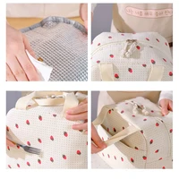 Sacs à main alimentaires imprimés floraux mignons, sac à déjeuner thermique Portable, Durable, étanche, refroidisseur de bureau, étui isolé sur glace, sac de Camping Ins 4