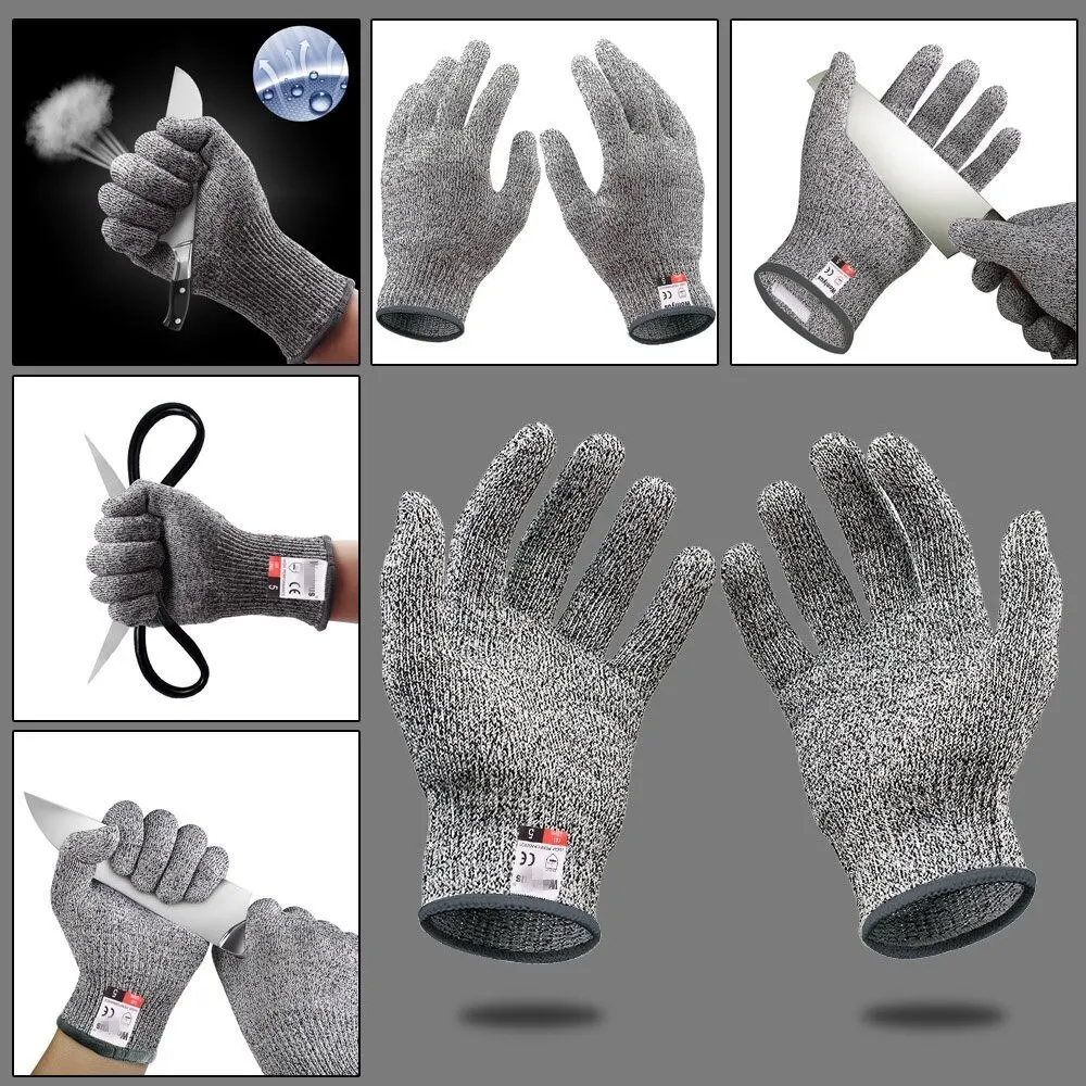 Grade 5 Cut Resistant Gloves Kitchen HPPE Scratch Resistant Glass Cutting Safety Protection for Gardeners anti cut gloves,protective gloves,safety gloves