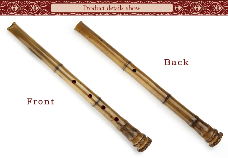 D Key Shakuhachi 5 Holes Wooden Musical InstrumentsVertical