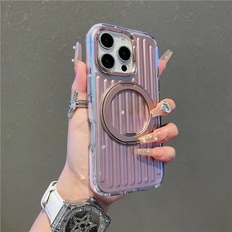 Magnetic Luggage Phone Case With Ring Kickstand For Iphone Pro Max_voghion.com