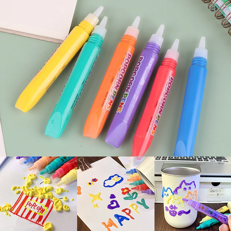 3D 프린팅 버블 펜, DIY 잉크, 푹신한 페인트 펜, 팝콘 펜, 인사 생일 카드..
