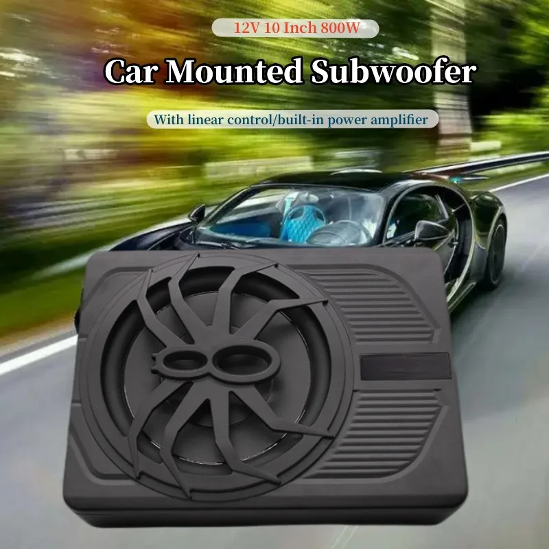 

Vehicle Audio Modification, 12V 10 Inch MP800W, Linear Control, Active Pure Bass, Under the Seat, Car Subwoofer, with Amplifier