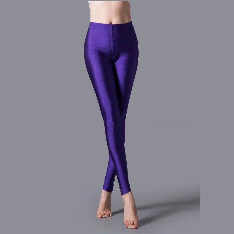 High Elastic Shiny Skinny Leggings – Plus Size Sexy & Skin-Friendly Yoga Pants