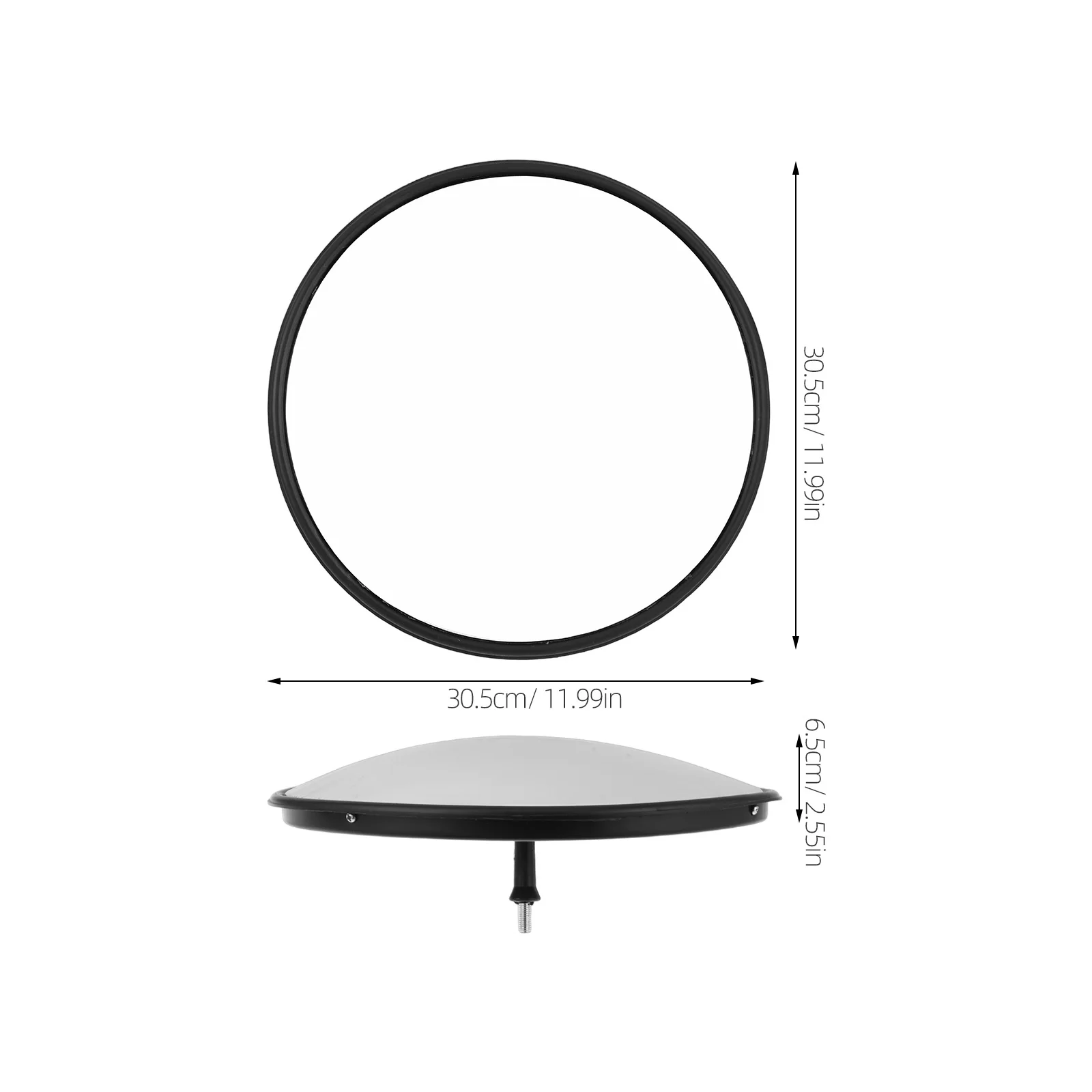 30cm 감각 버블 거울: 용 검정색 테두리가 있는 어린이용 펑키 볼록 벽 패널 - 자폐증을 위한 인터랙티브 시각 놀이