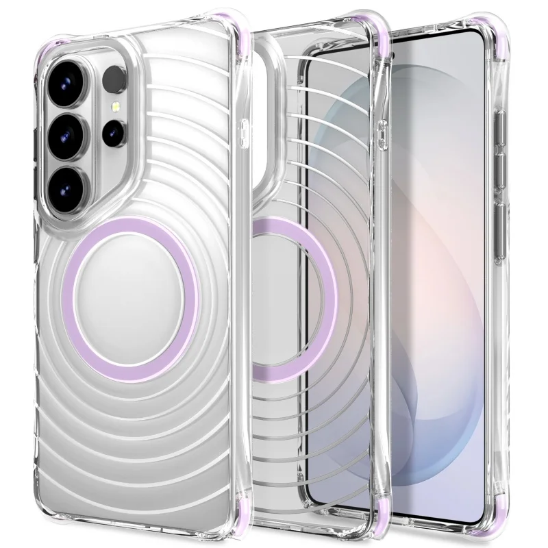 MagSafe Charging Transparent Water Ripple Anti-Yellowing Shockproof Phone Case