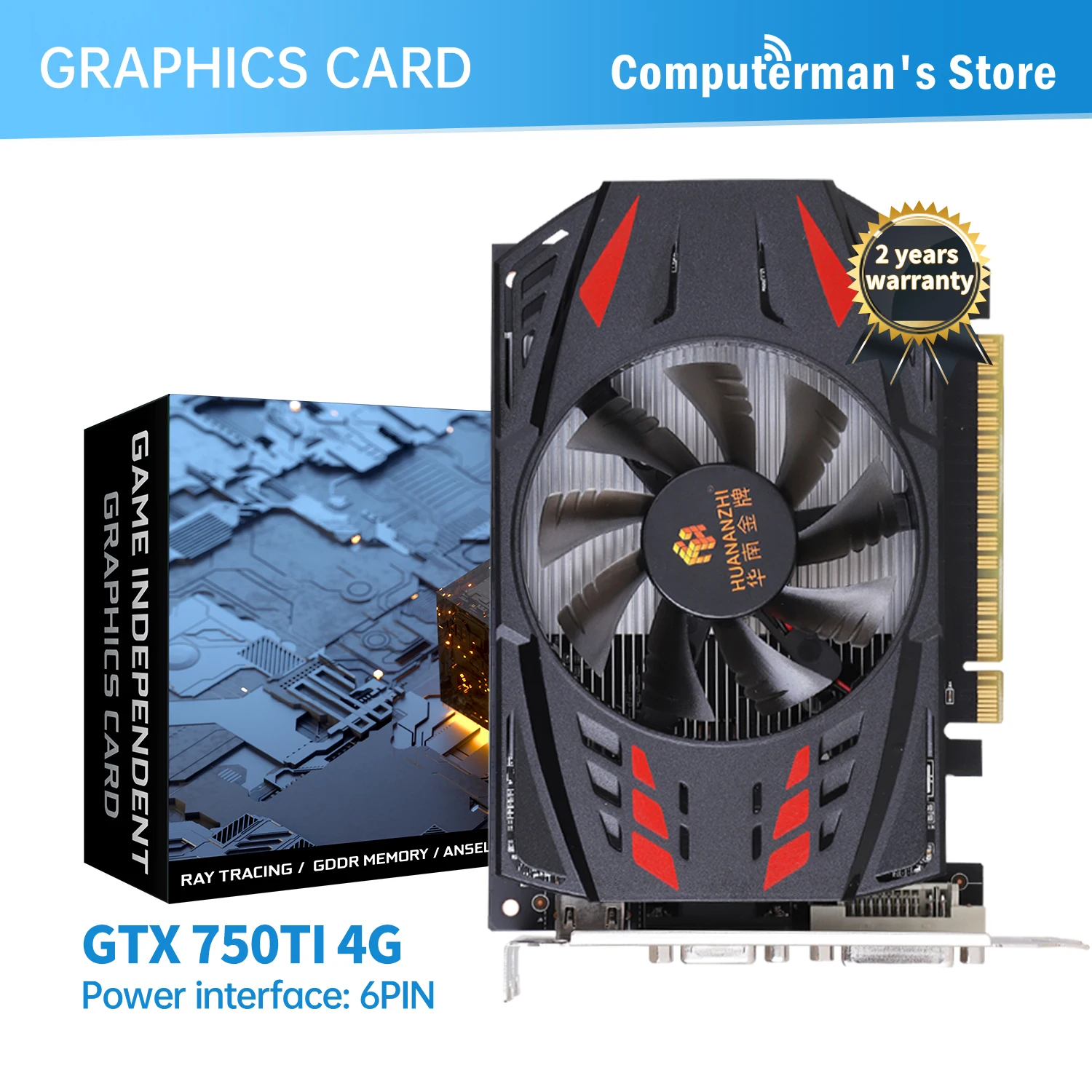 Huananzhi Gtx 750Ti 4G Schede Grafiche 128Bit Gddr5 Scheda Video Vga Dvi Gpu Gtx 750Ti 4G Compatibile Con Hdmi