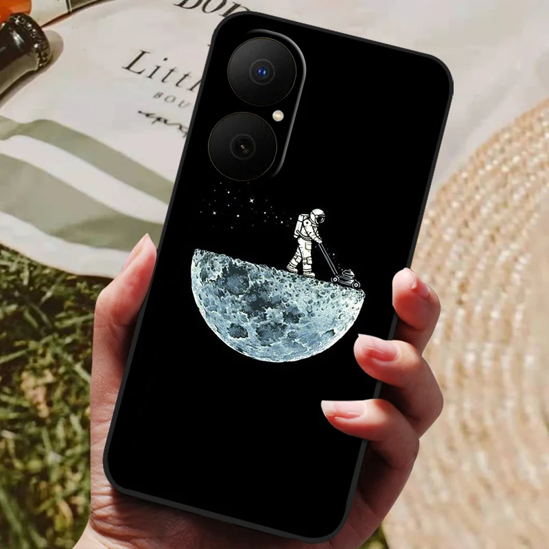 Shockproof Flower Astronaut Soft Silicone Phone Case Bumper Cover