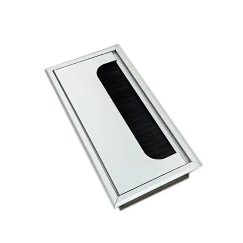 Aluminium Square Rectangle Desk Computer Wire Cable Outlet Insert Hole Cover Table Grommet Hardware