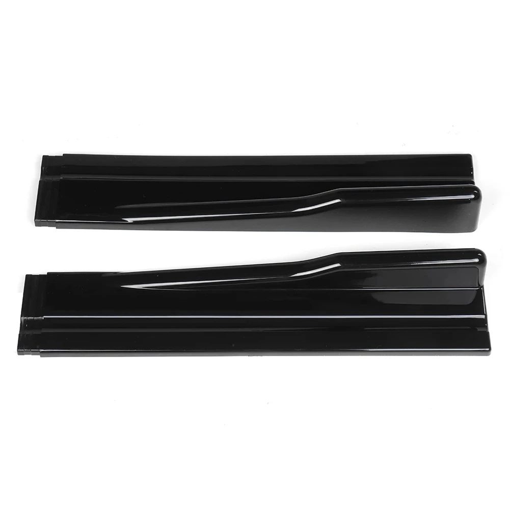 8X 2.2M Universal Glossy Black Side Skirt Extension Rocker Splitters Diffuser Winglet for