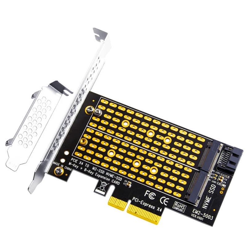 

Адаптер PCIE 4,0-M2/M.2, SATA M.2 SSD PCIE адаптер NVME/M2 PCIE адаптер SSD M2 к SATA PCI-E карта M ключ + B Ключ