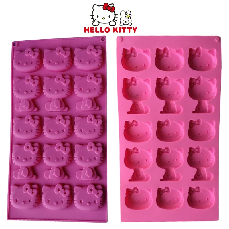 Sanrio Hello Kitty cake mold cartoon cute silicone ice cube mold cookie sweet cake mold kitchen pastries handmade baking tools
