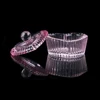 1pcs Pink Crystal Glass Dappen Dish Acrylic Powder Liquid Holder Container Heart Shape Nail Lid Cup Bowl Manicure Accessories 5