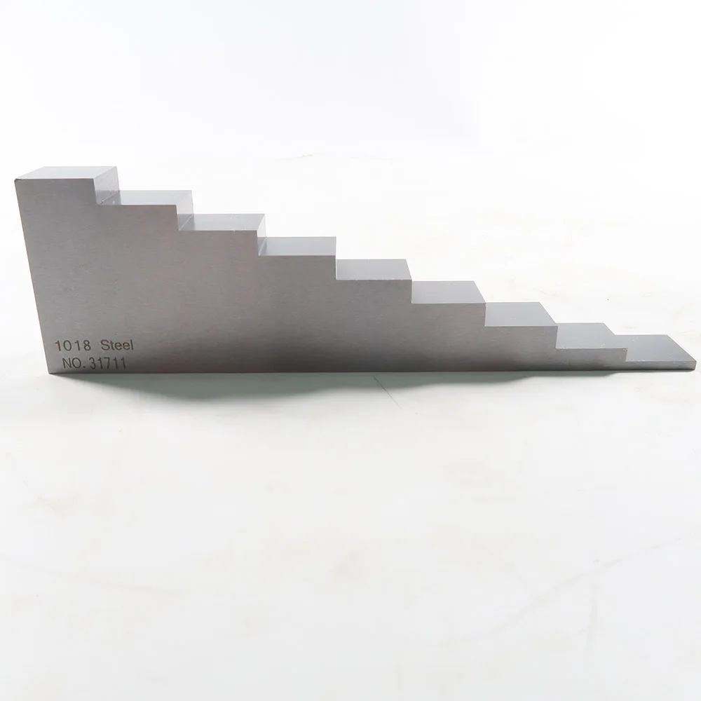 9 Step 1018 Steel Calibration Block step wedge (0.1 0.25 0.5 0.75 1 1.25 1.5 1.75 2 inch )