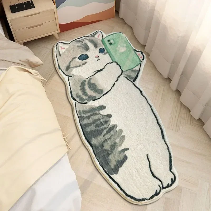 Cartoon cute cat living room bedroom bedside blanket absorbent floor mat MS22 YJ