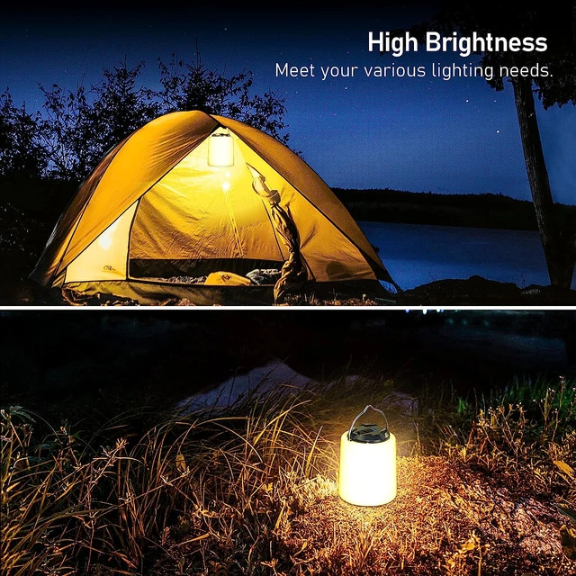 Lanterne Camping Rechargeable, Blukar Lampe Camping LED Rechargeable-Lumière  Blanche Chaude 3000K, Luminosité Réglable 3 Modes - AliExpress