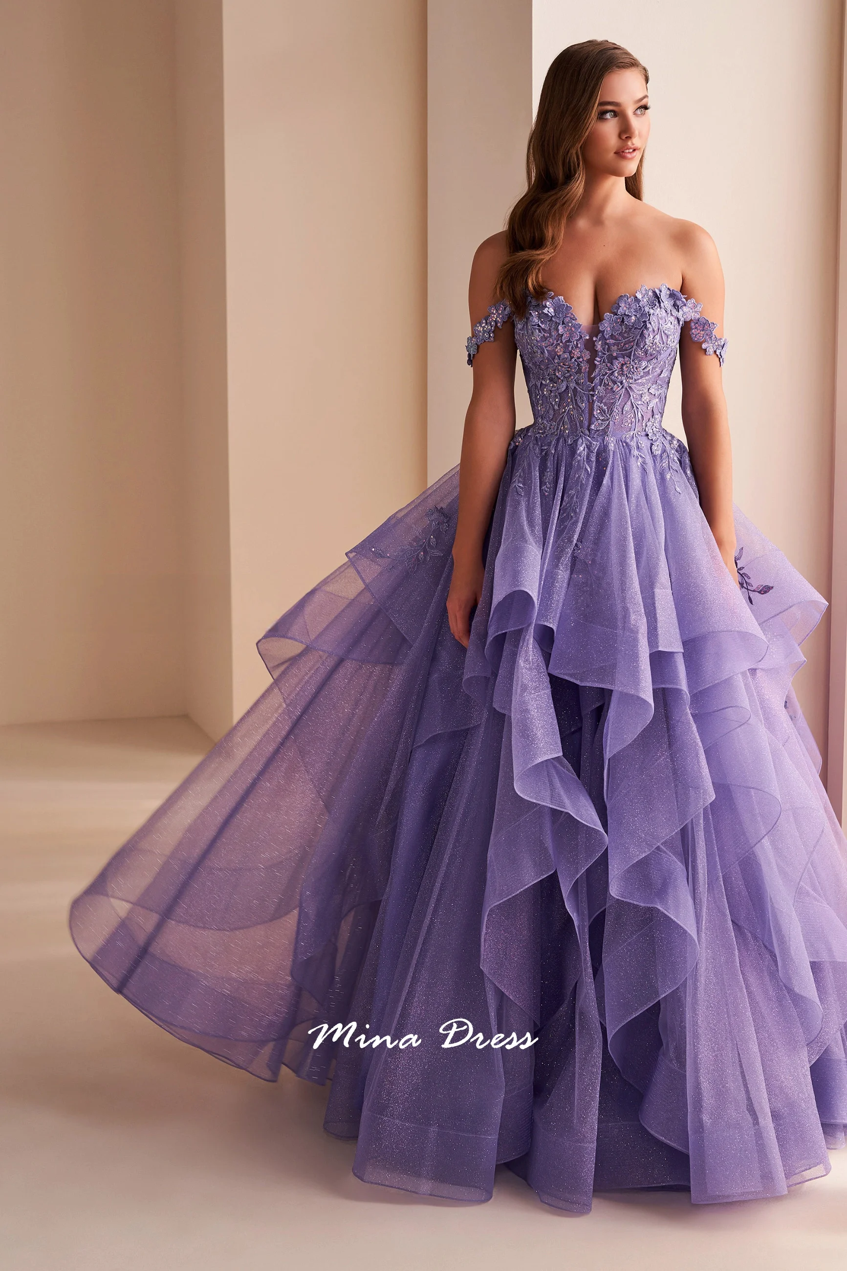 Mina Removable Shoulder Strap Evening Dress Luxury Elegant Party Dresses Woman Customized Backless Sleeveless Lace Applique Prom 4