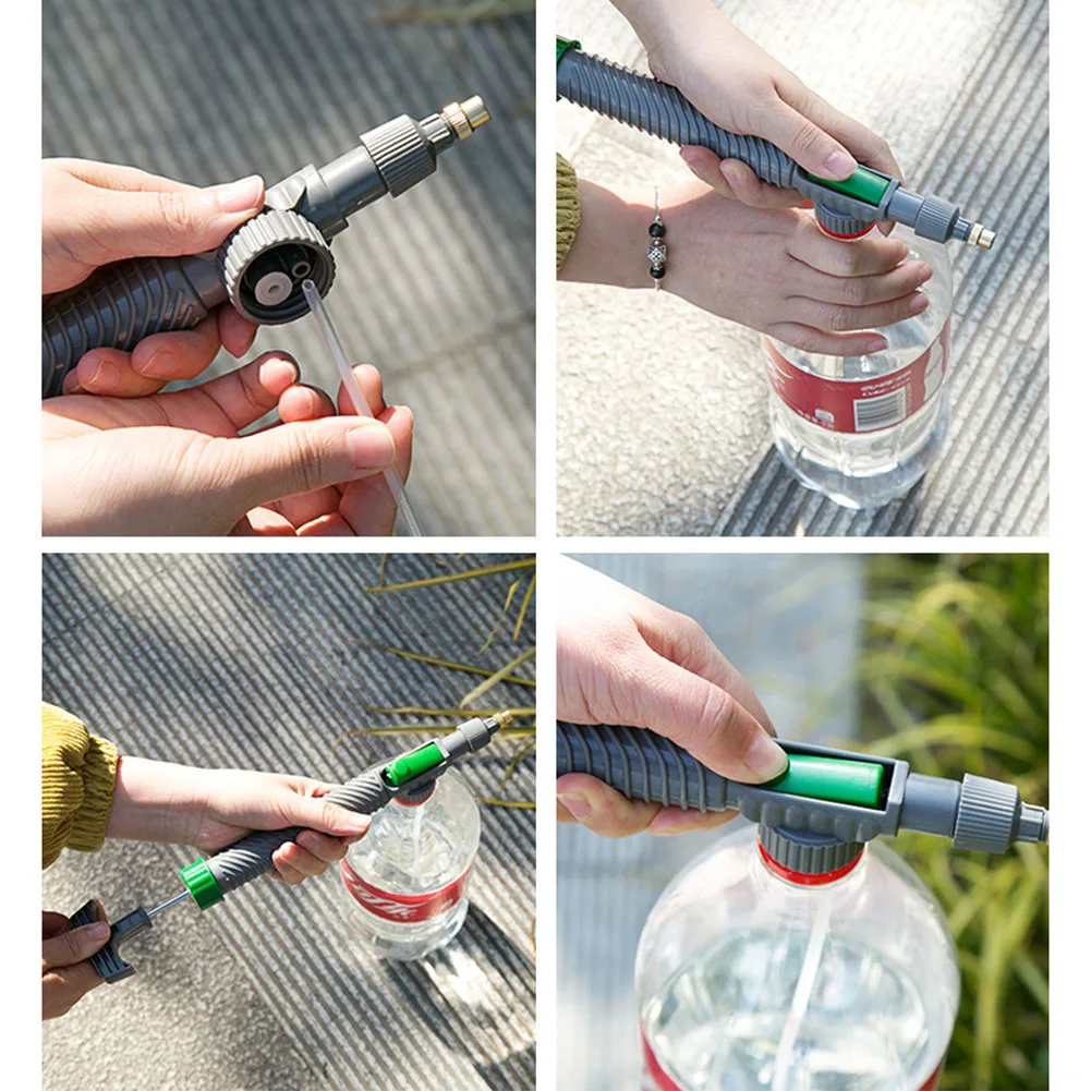 2pcs Manual High Pressure Sprayer Adjustable Pull Out Type Drink