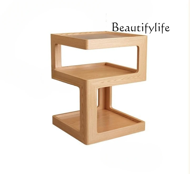 

Solid Wood Bedside Table Creative Bedside Cabinet Modern Simple Small Apartment Locker Log