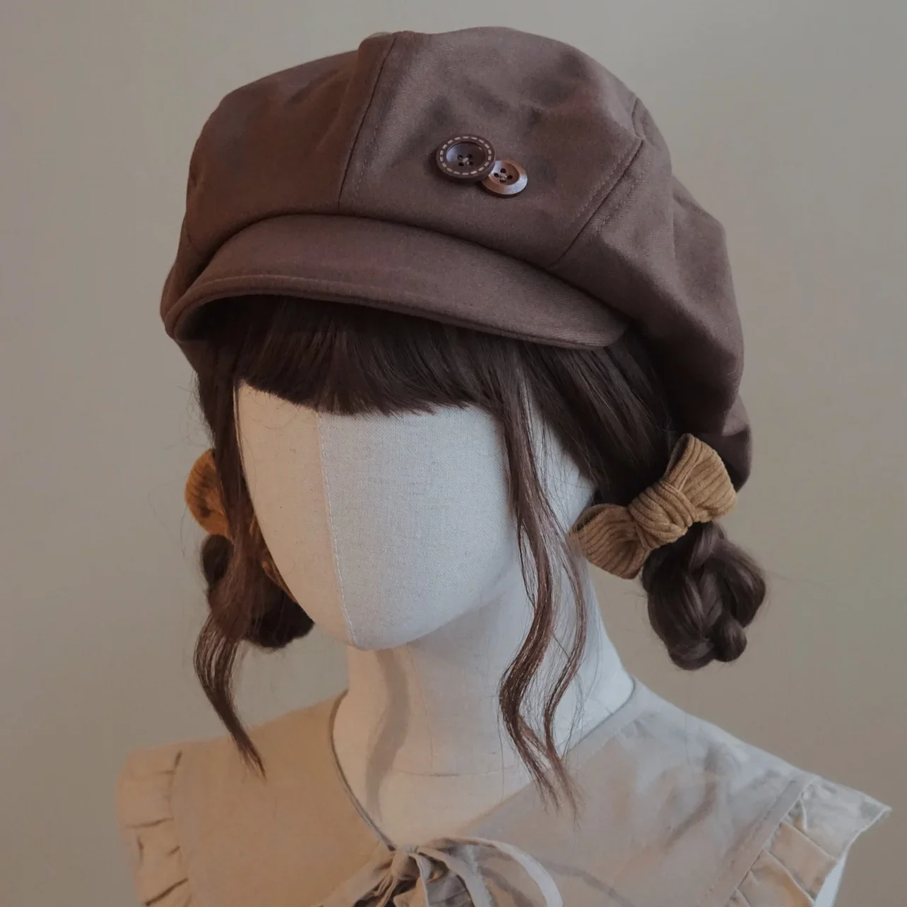 Japanese Women's Lolita Berets Cute Sailor Beret Gothic Wool Beret Fall Winter Hats for Women