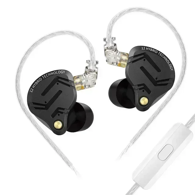 イヤホン Earphones KZ ZS12 PRO Xイヤホンメタル1 DD+5 BAハイブリッドHIFI低音入耳型傍受