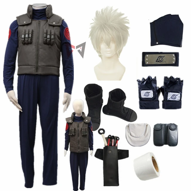 Naruto ~Kakashi Hatake Cosplay Costume ~Adult Size Small Costume